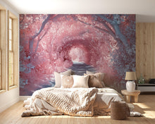 Load image into Gallery viewer, 3D Enchanted Forest Bedroom Mural - Modern Dreamy Wall Art - Stylish Nature-Inspired Decor - Unique Gift for Birthdays or Holidays