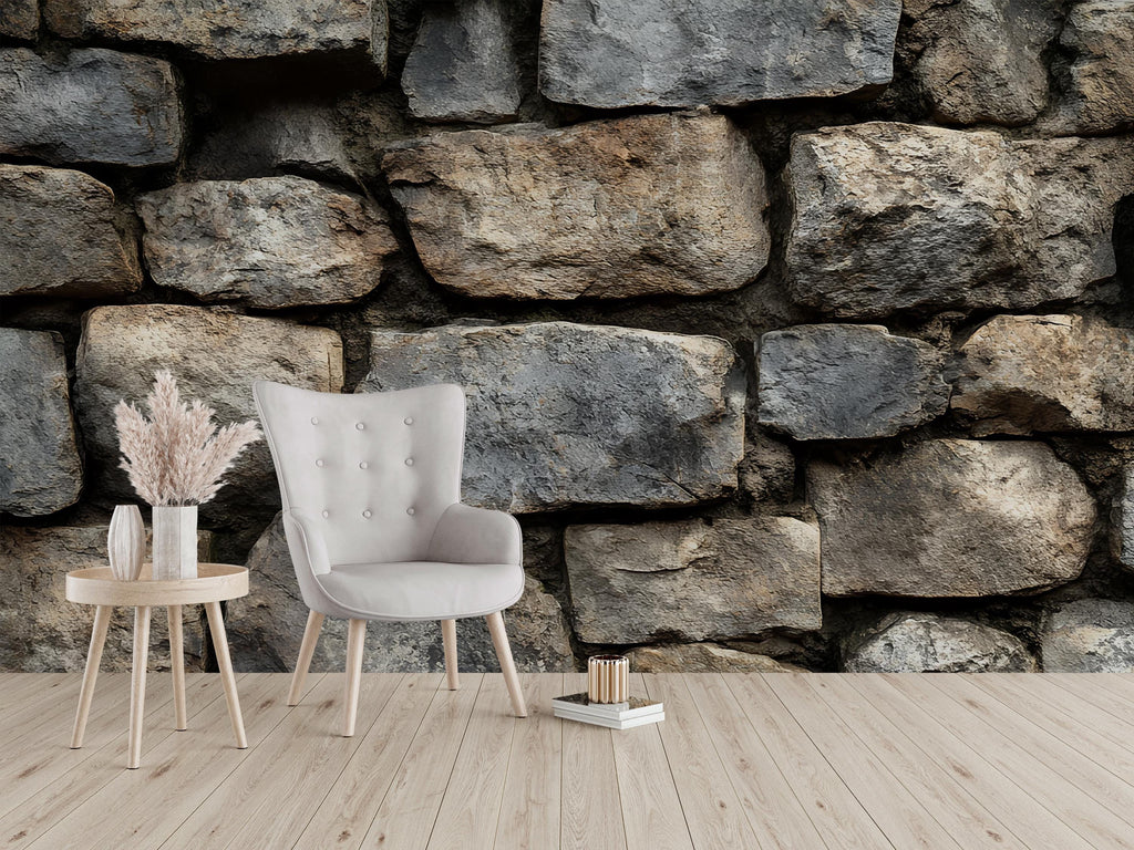3D Stone Wall Texture Mural - Modern Rustic Wall Art - Stylish Home Decor Gift for Birthdays, Holidays, or Housewarming