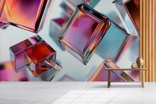 Load image into Gallery viewer, 3D Colorful Prism Cube Wall Mural - Modern Abstract Wall Art - Stylish Home Decor Gift for Birthdays or Holidays