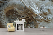 Load image into Gallery viewer, 3D Dragon Wall Mural - Mythical Creature Art for Modern Home Decor - Stylish Gift for Birthdays, Holidays, or Unique Interiors