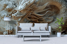 Load image into Gallery viewer, 3D Dragon Wall Mural - Mythical Creature Art for Modern Home Decor - Stylish Gift for Birthdays, Holidays, or Unique Interiors