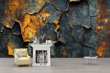 Load image into Gallery viewer, 3D Cracked Earth Wall Mural - Industrial Chic Modern Decor - Unique Birthday or Holiday Gift for Stylish Homes