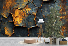 Load image into Gallery viewer, 3D Cracked Earth Wall Mural - Industrial Chic Modern Decor - Unique Birthday or Holiday Gift for Stylish Homes