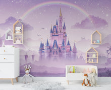 Load image into Gallery viewer, Princess Castle Wall Graphics Peel and Stick Girl room Wallpaper Nursery Self Adhesive Removable nursery wall decor Mural 718RS