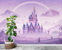 Load image into Gallery viewer, Princess Castle Wall Graphics Peel and Stick Girl room Wallpaper Nursery Self Adhesive Removable nursery wall decor Mural 718RS
