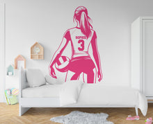 Load image into Gallery viewer, Large Custom Name Volleyball Girl wall decal Sport Wall Decal Kids Decal Personalized Gifts wall Vinyl Wall Sticker Boy Room 719RS