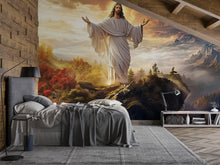 Load image into Gallery viewer, Jesus Christ 3D Wall Mural – Spiritual Home Decor, Christian Art, Divine Bedroom Accent, Prayer Room Inspiration, Faithful Gift