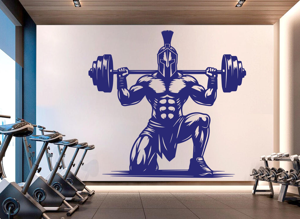 Spartan Gym Wall Decor Ancient Fitness Wall Art Skull Gym Wall Decals Spartan Wall Decal Crossfit Gifts Home Gym Wall Sticker Gym 720RS