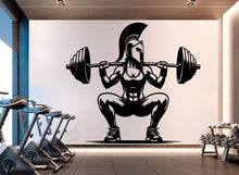 Load image into Gallery viewer, Spartan Girl Gym Wall Decor Ancient Fitness Wall Art Skull Gym Wall Decals Spartan Wall Decal Crossfit Gifts Home Gym Wall Sticker Gym 721RS