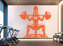 Load image into Gallery viewer, Spartan Girl Gym Wall Decor Ancient Fitness Wall Art Skull Gym Wall Decals Spartan Wall Decal Crossfit Gifts Home Gym Wall Sticker Gym 722RS