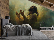 Load image into Gallery viewer, Jesus Christ Praying Wall Mural – Inspiring Christian Home Decor, Spiritual Faith Room Accent, Easter &amp; Christmas Gift Idea