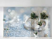 Load image into Gallery viewer, Custom Wedding Backdrop with Rings – Personalized Wedding Gift Wall Mural | Names &amp; Date Decor