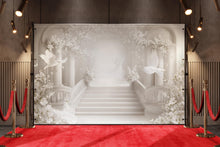 Load image into Gallery viewer, Custom Wedding Mural with Doves – Personalized Name &amp; Date Backdrop, Elegant 3D Wall Art, Romantic Ceremony Decoration