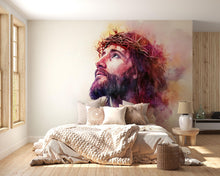 Load image into Gallery viewer, Jesus Christ Crown of Thorns Wall Mural – Spiritual Wall Art – Christian Bedroom Décor – Faith-Inspired Home – Religious Gift for Holidays