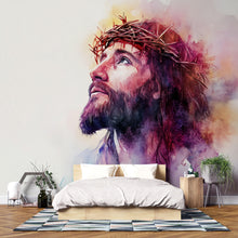 Load image into Gallery viewer, Jesus Christ Crown of Thorns Wall Mural – Spiritual Wall Art – Christian Bedroom Décor – Faith-Inspired Home – Religious Gift for Holidays