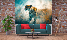 Load image into Gallery viewer, Elegant Cheetah Wall Mural – Modern Safari Wallpaper for Stylish Decor – Wildlife Accent Wall – Birthday or Holiday Gift for Home Lovers
