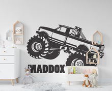 Load image into Gallery viewer, Monster Truck Vinyl Wall Decal, Nursery Car Sticker