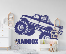 Load image into Gallery viewer, Monster Truck Vinyl Wall Decal, Nursery Car Sticker