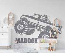 Load image into Gallery viewer, Monster Truck Vinyl Wall Decal, Nursery Car Sticker