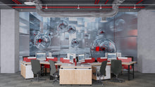 Load image into Gallery viewer, 3D Futuristic Mirror Sphere Office Mural - Modern Abstract Decor - Stylish Wall Art for Home Office, Study, Business Spaces - Unique Birthda