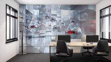 Load image into Gallery viewer, 3D Futuristic Mirror Sphere Office Mural - Modern Abstract Decor - Stylish Wall Art for Home Office, Study, Business Spaces - Unique Birthda
