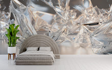 Load image into Gallery viewer, 3D Crystal Shards Bedroom Mural - Modern Abstract Wall Art - Luxury Bedroom Decor - Unique Gift for Birthday or Holiday