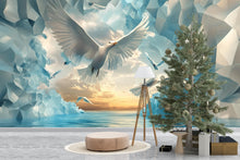 Load image into Gallery viewer, 3D Soaring Birds Wall Mural - Modern Nature-Inspired Wall Art - Luxury Home Decor - Stylish Gift for Birthdays or Holidays
