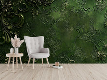 Load image into Gallery viewer, 3D Textured Green Wall Mural - Modern Botanical Decor - Elegant Nature-Inspired Accent - Stylish Gift for Birthdays or Holidays