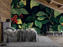 Load image into Gallery viewer, Tropical Botanical Wall Mural – Large Leaf Jungle Wallpaper for Bedroom, Peel and Stick Nature-Inspired Accent Wall Vn206