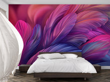 Load image into Gallery viewer, 3D Feather Texture Wall Mural - Vibrant Modern Wall Art - Stylish Home Decor for Birthdays, Holidays, or Fashion Spaces