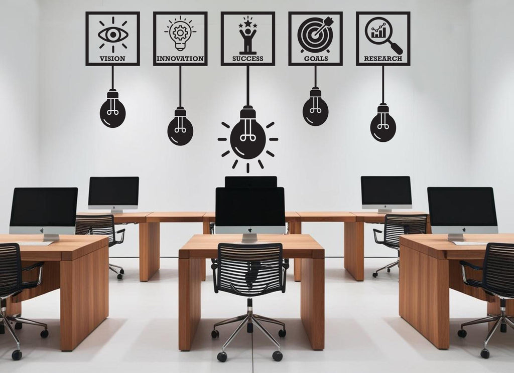 Vision Goals Success Wall Decal, Office Wall Art