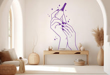 Load image into Gallery viewer, Elegant Nail Studio Wall Decal | Modern Manicure Salon Decor | Vinyl Sticker for Beauty Saloon | Professional Nail Art Design 746RS