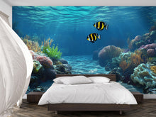 Load image into Gallery viewer, 3D Ocean Underwater Wall Mural - Modern Bedroom &amp; Living Room Decor - Stylish Gift for Birthdays, Holidays, or Nature Lovers