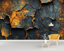 Load image into Gallery viewer, 3D Cracked Earth Wall Mural - Industrial Chic Modern Decor - Unique Birthday or Holiday Gift for Stylish Homes