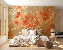 Load image into Gallery viewer, 3D Glass Flower Wall Mural - Luxury Floral Textured Art for Modern Home Decor - Birthday &amp; Holiday Gift