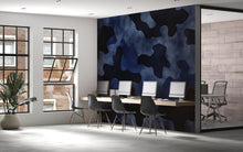 Load image into Gallery viewer, Blue Camo Wall Mural Office Decor | Modern Abstract Wallpaper | Bold Accent Wall Art Vn463