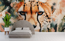 Load image into Gallery viewer, Cheetah Wall Mural for Bedroom – Safari Big Cat Wallpaper – Bold Jungle Animal Art – Modern Nature Decor for Accent Wall Vn534