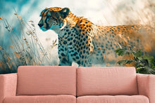 Load image into Gallery viewer, Cheetah Wall Mural - Safari Wildlife Jungle Art - Large Animal Print Wallpaper - African Nature Decor for Living Room or Office Vn538