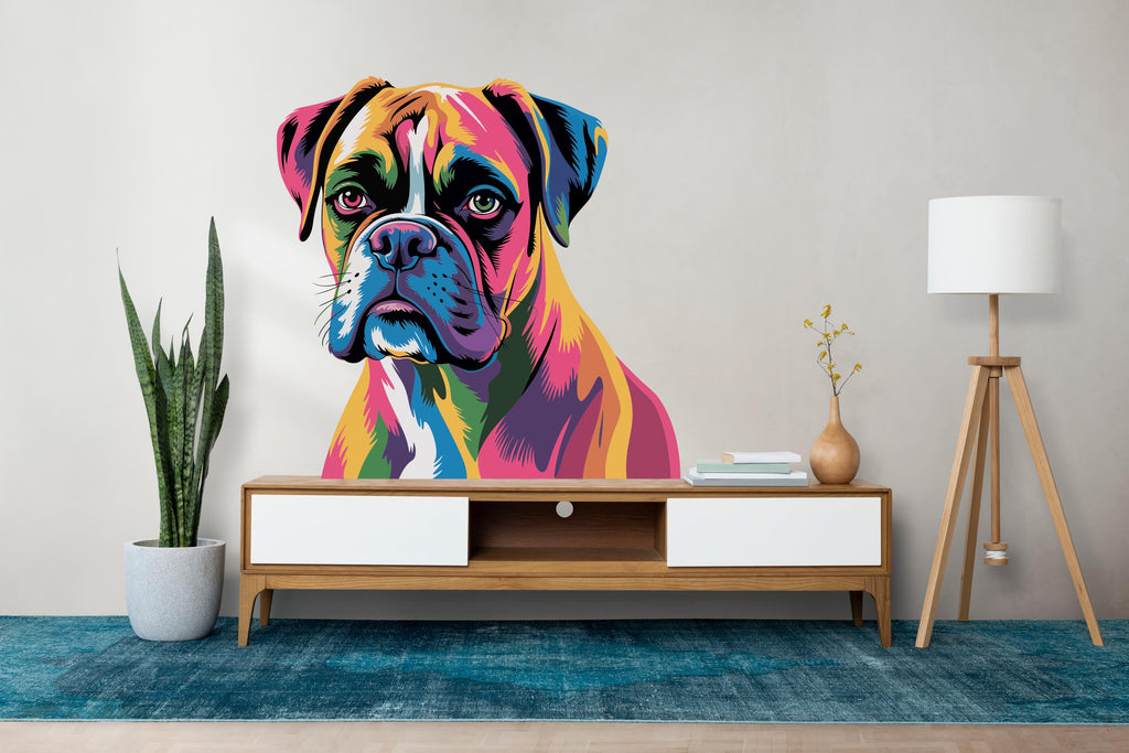 Boxer Dog wall decal Dog decor Dog wall art Decal Dog Lover Animals anime decal Dog Bathroom Wall Decals Stickers Vinyl 759RS