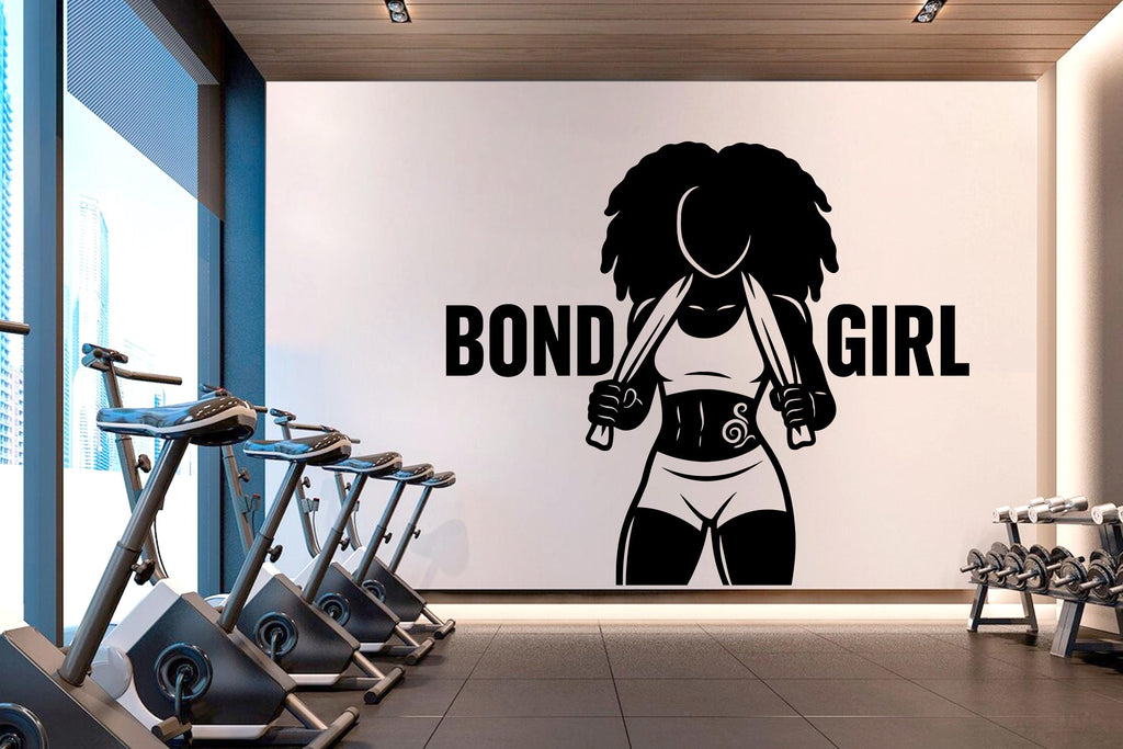 Gym Wall Decal Home Gym Girl Power fitness Quote Decor Workout Art Vinyl Gym Wall Stickers Bedroom Gym Workout Motivation Crossfit 763RS