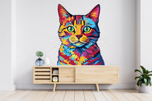Load image into Gallery viewer, Cat wall decal Cat decor Cat wall art Decal Cat Lover Animals anime decal Cat Bathroom Wall Decals Stickers Vinyl 751RS