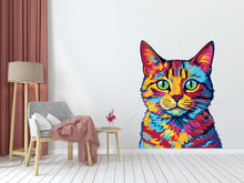Load image into Gallery viewer, Cat wall decal Cat decor Cat wall art Decal Cat Lover Animals anime decal Cat Bathroom Wall Decals Stickers Vinyl 751RS