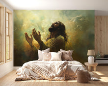 Load image into Gallery viewer, Jesus Christ Praying Wall Mural – Inspiring Christian Home Decor, Spiritual Faith Room Accent, Easter &amp; Christmas Gift Idea