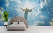 Load image into Gallery viewer, Jesus Christ Wall Mural - Heaven Wall Decor - Christian Bedroom Art - Spiritual Wall Art - Religious Gift for Holidays and Birthdays
