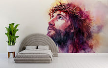 Load image into Gallery viewer, Jesus Christ Crown of Thorns Wall Mural – Spiritual Wall Art – Christian Bedroom Décor – Faith-Inspired Home – Religious Gift for Holidays