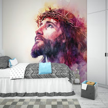 Load image into Gallery viewer, Jesus Christ Crown of Thorns Wall Mural – Spiritual Wall Art – Christian Bedroom Décor – Faith-Inspired Home – Religious Gift for Holidays