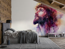 Load image into Gallery viewer, Jesus Christ Crown of Thorns Wall Mural – Spiritual Wall Art – Christian Bedroom Décor – Faith-Inspired Home – Religious Gift for Holidays