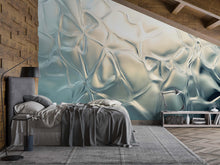 Load image into Gallery viewer, 3D Beige Glass Texture Wallpaper Mural | Soft Abstract Wall Decor With Organic Flow | Elegant Modern Accent | Stylish Gift For Bedroom