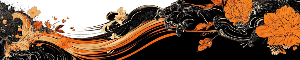 Orange Floral Car Wrap – Custom Vinyl Car Wrap with Black and Orange Flower Design – Sport Car Graphic – Stylish Gift for Him – Vehicle Wrap