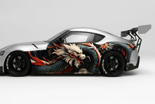 Load image into Gallery viewer, Dragon Car Wrap for Sports Cars – Custom Vinyl Vehicle Wrap Featuring Asian-Style Mythical Dragon Art – Gift for Car Enthusiasts – Tuner Car
